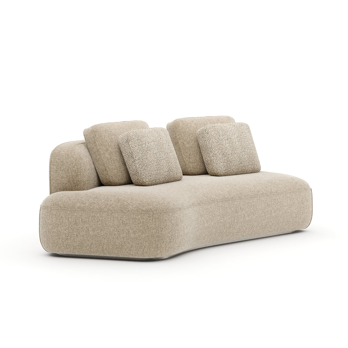 Oatmeal LAF Curved Bumper| Caracole Sasso