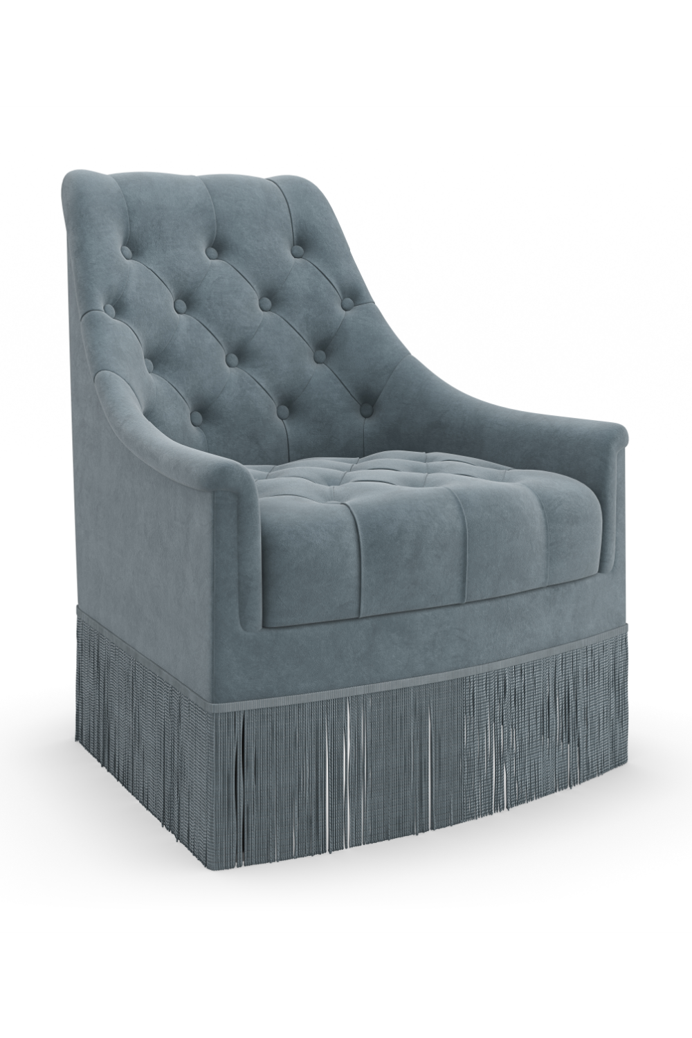 Turquoise Velvet Tufted Occasional Chair | Caracole | Caracole.eu.com