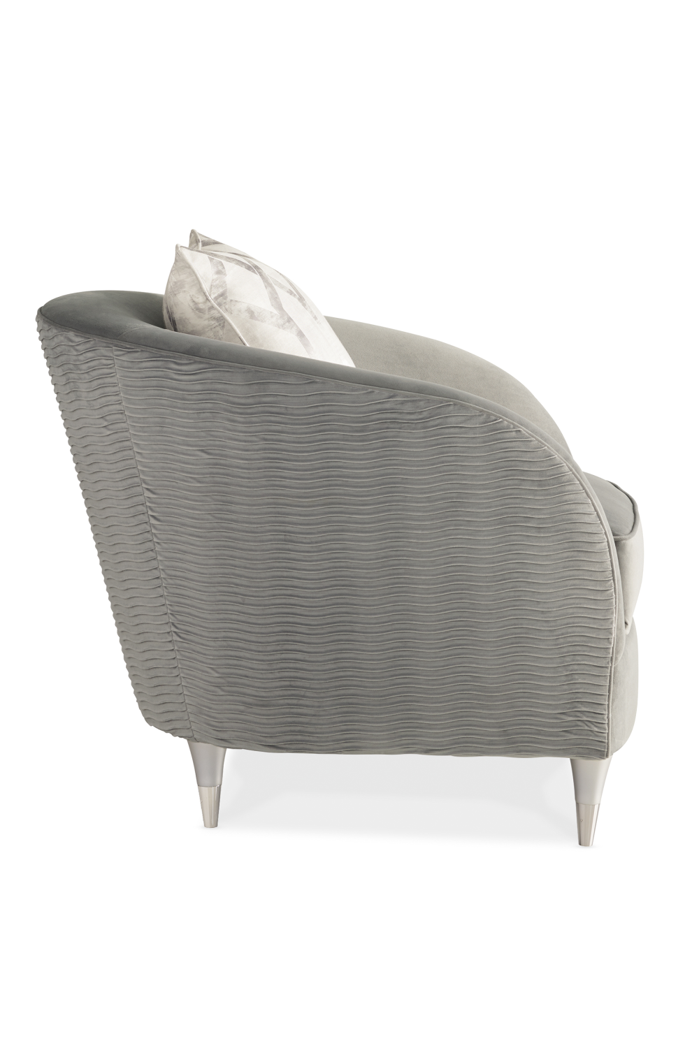 Gray Barrel Lounge Chair | Caracole Farrah | Caracole.eu.com