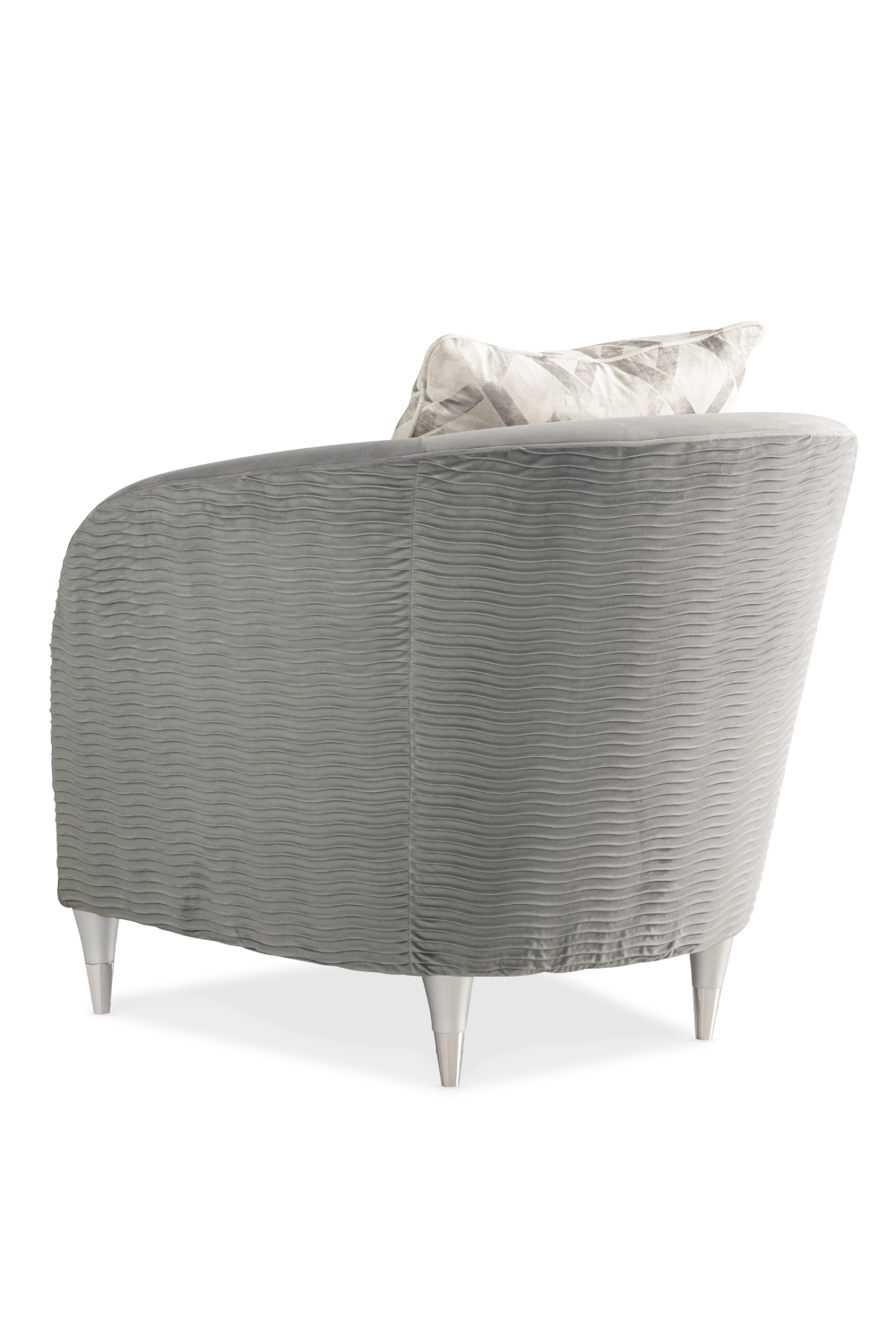 Gray Barrel Lounge Chair | Caracole Farrah | Caracole.eu.com