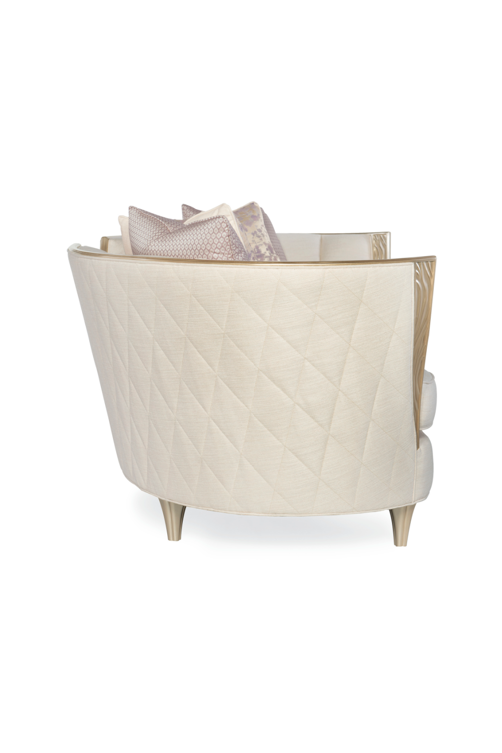 Cream Bouclé Modern Cabriole Sofa | Caracole Adela | Caracole.eu.com