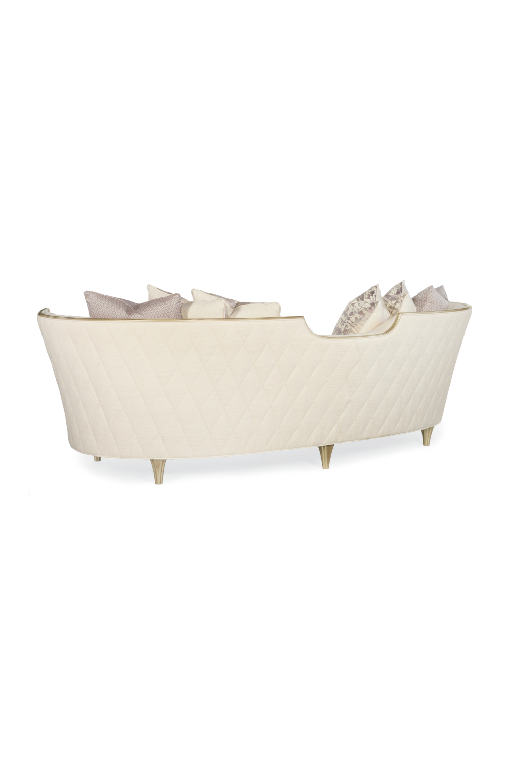 Cream Bouclé Modern Cabriole Sofa | Caracole Adela | Caracole.eu.com