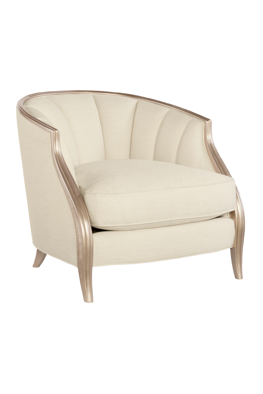 Cream Bouclé Lounge Chair | Caracole Adela | Caracole.eu.com