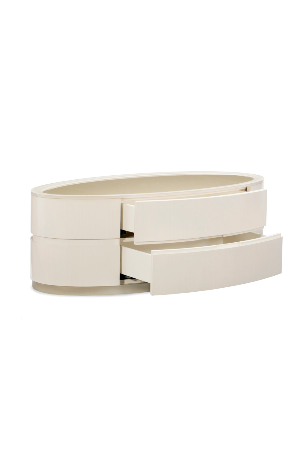 Oval White Cocktail Table | Caracole Adela | Caracole.eu.com