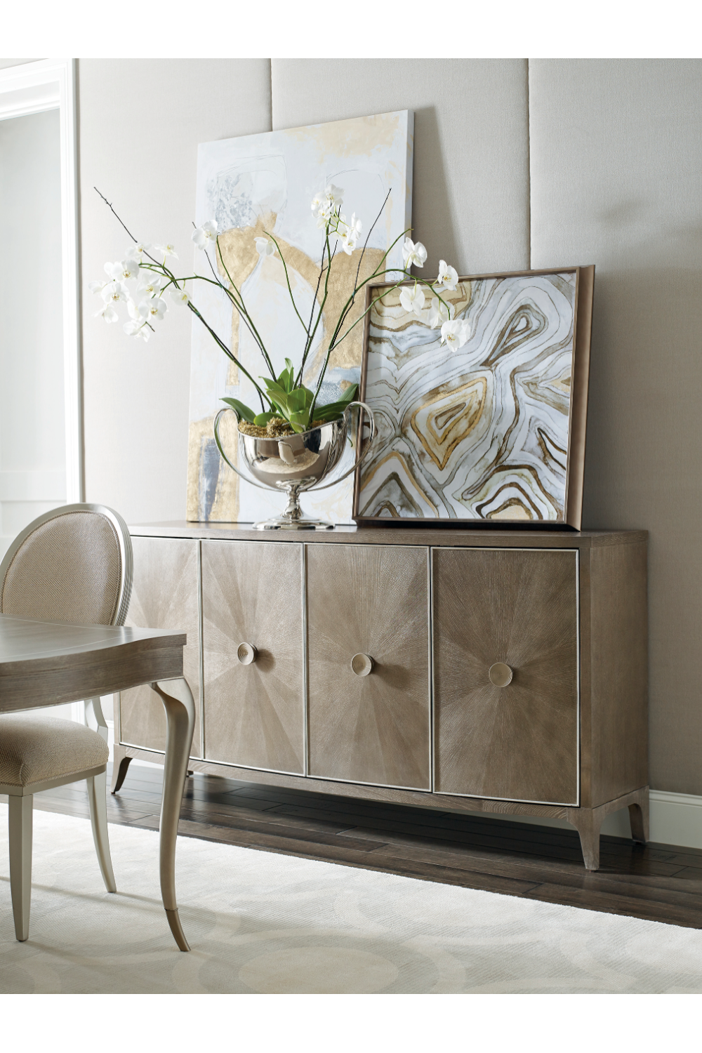 Starburst Patterned Ash Credenza | Caracole Avondale | Caracole.eu.com