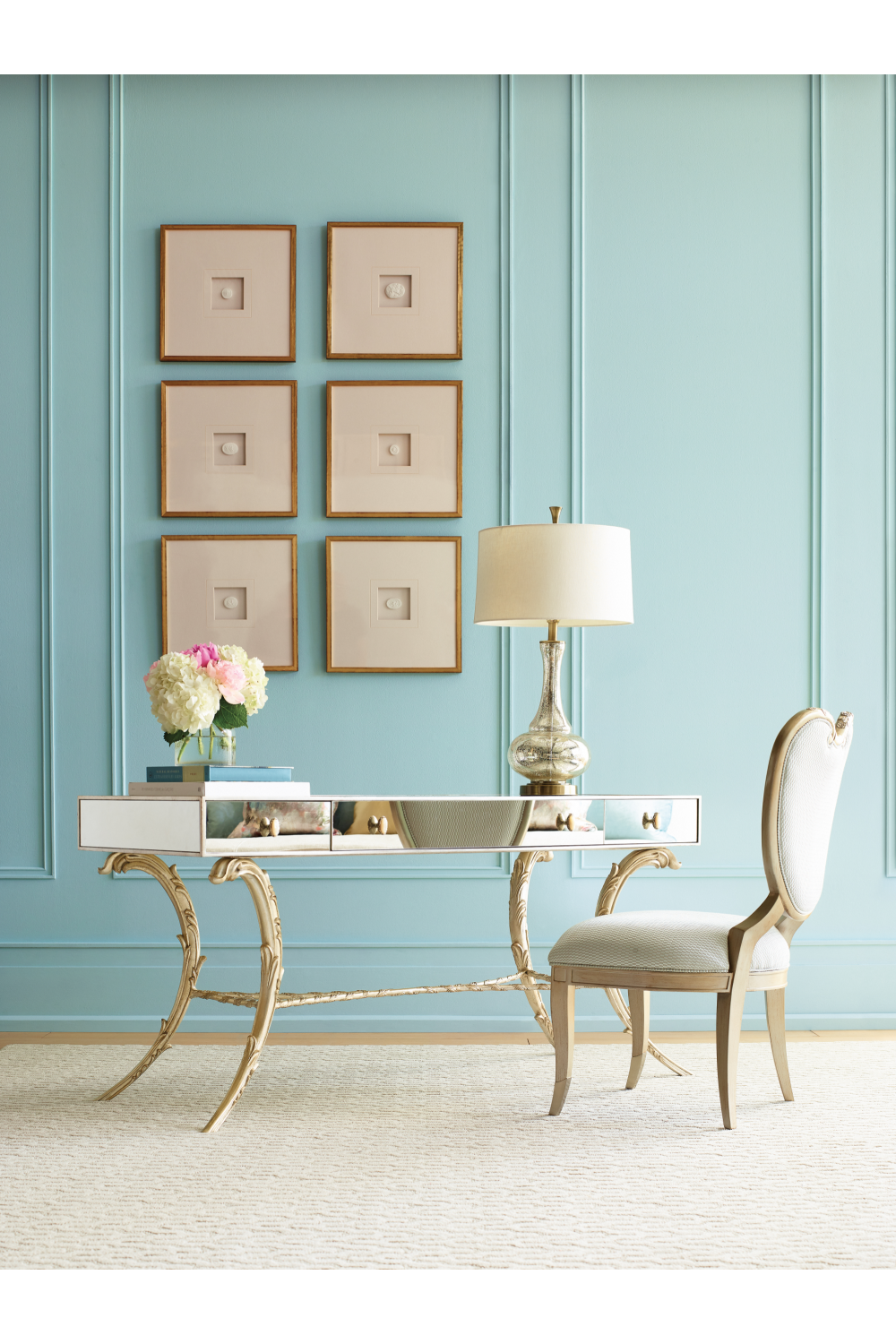 Gold-Framed Side Chair (2) | Caracole Fontainebleau | Caracole.eu.com