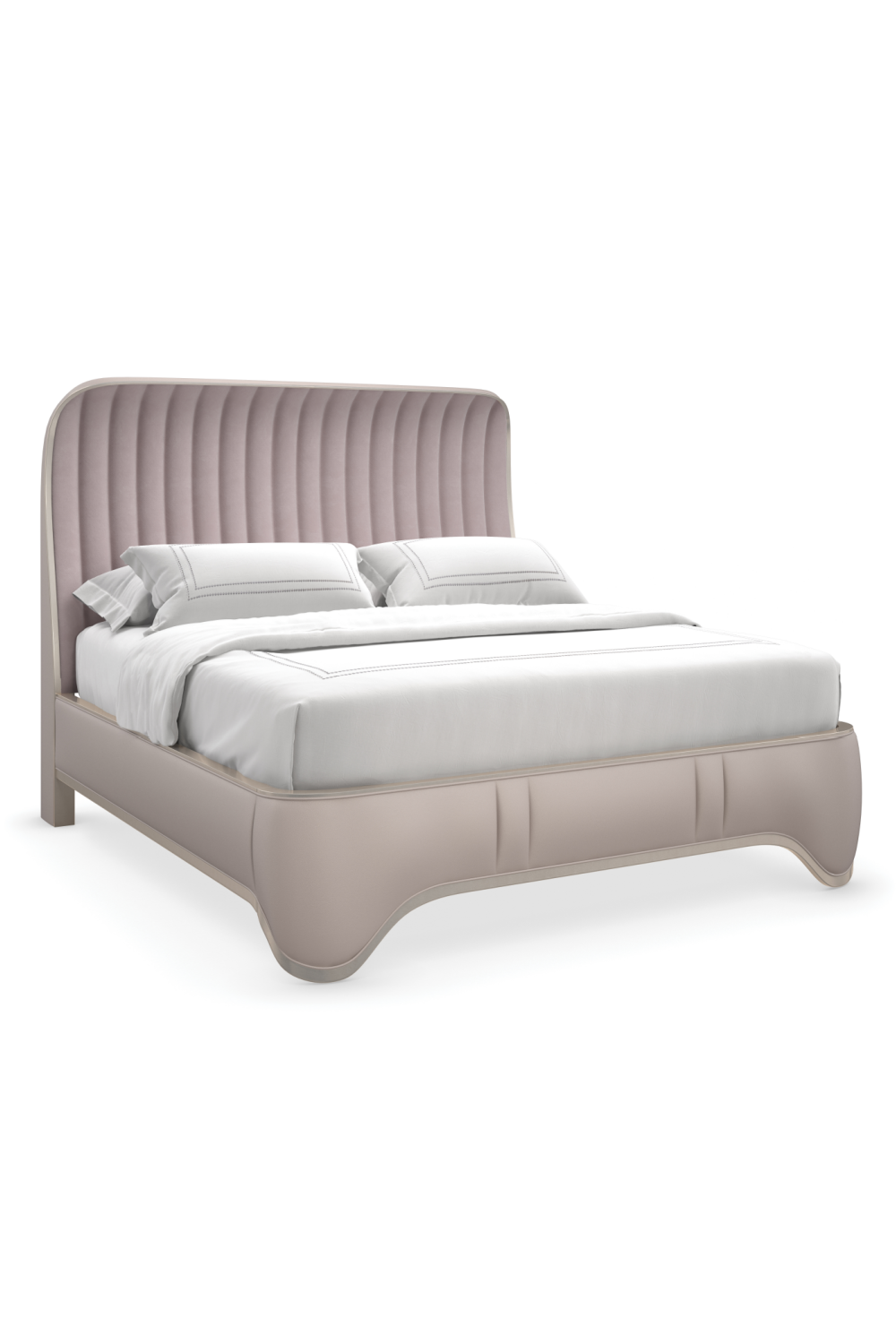 Tufted Chenille Curved Bed | Caracole The Oxford | Caracole.eu.com