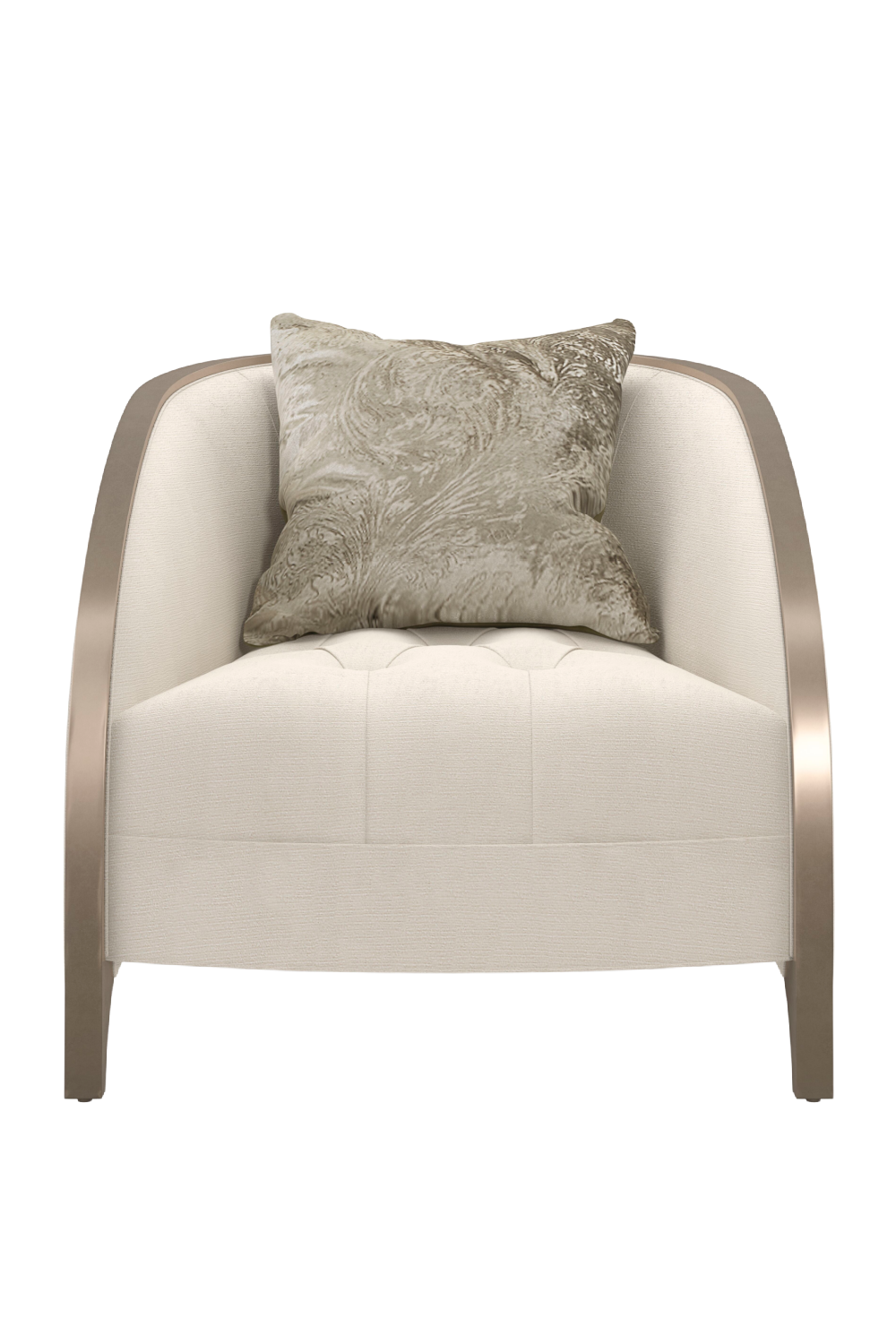 Cream Modern Barrel Chair | Caracole Valentina Matching | Caracole.eu.com