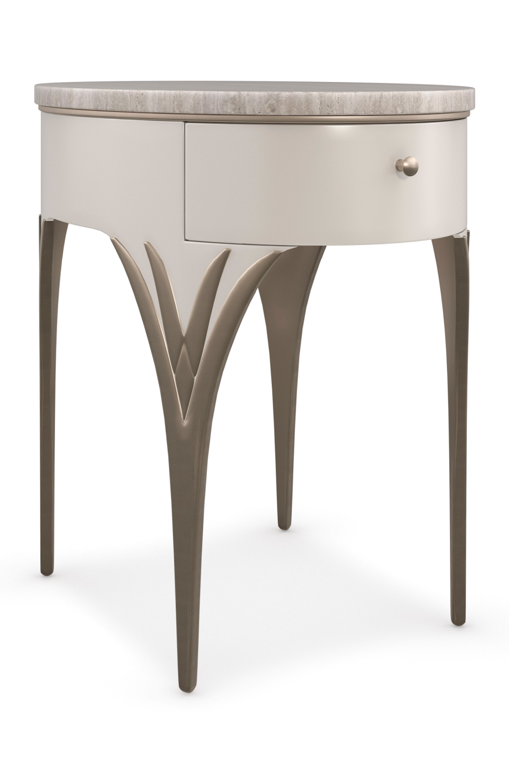 Oval Stone Side Table | Caracole Valentina | Oroa.com