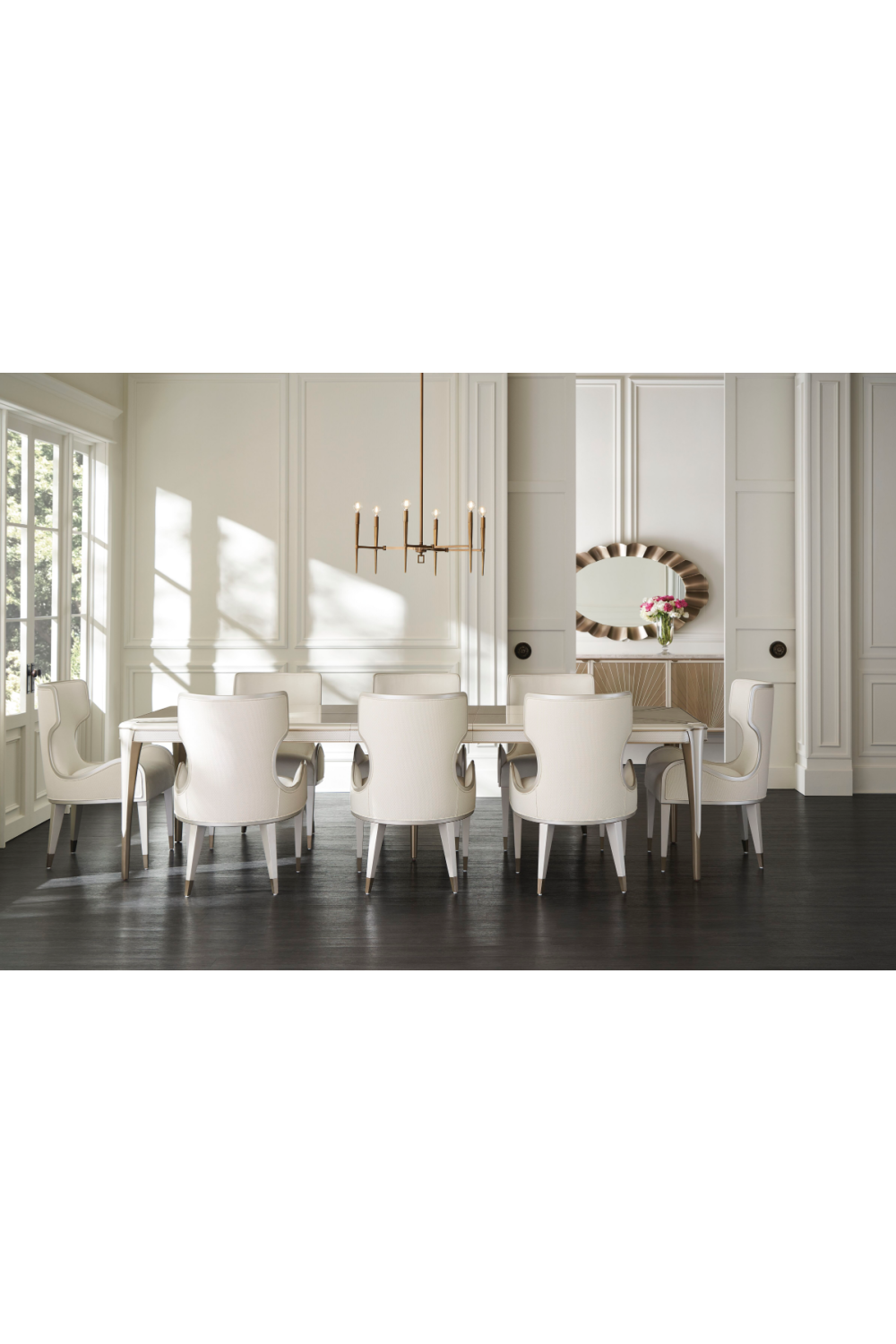 Sculptural White Modern Armchair | Caracole Valentina | Caracole.eu.com
