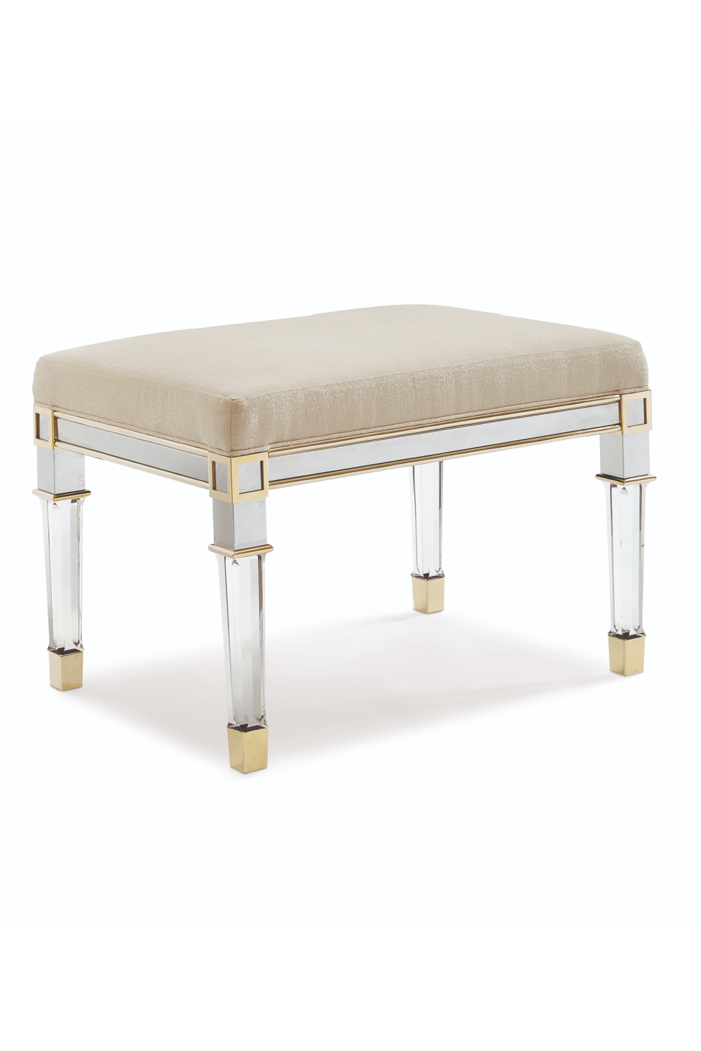Cushioned Modern Bench | Caracole Silver And Gold | Caracole.eu.com