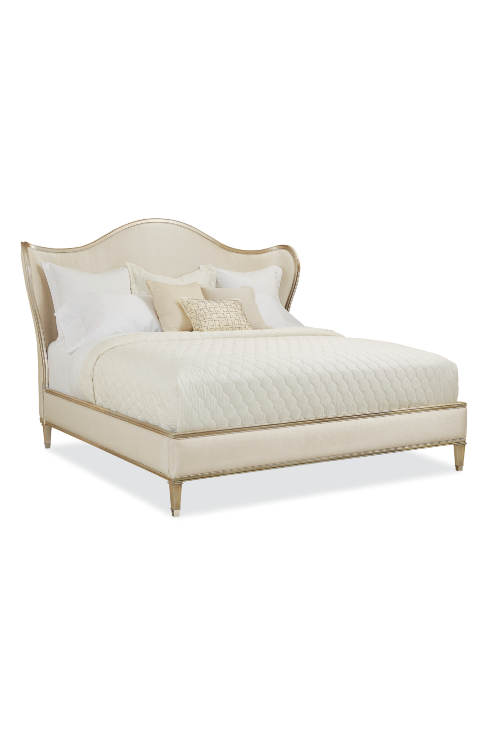 Winged Upholstered Bed | Caracole Bedtime Beauty | Caracole.eu.com