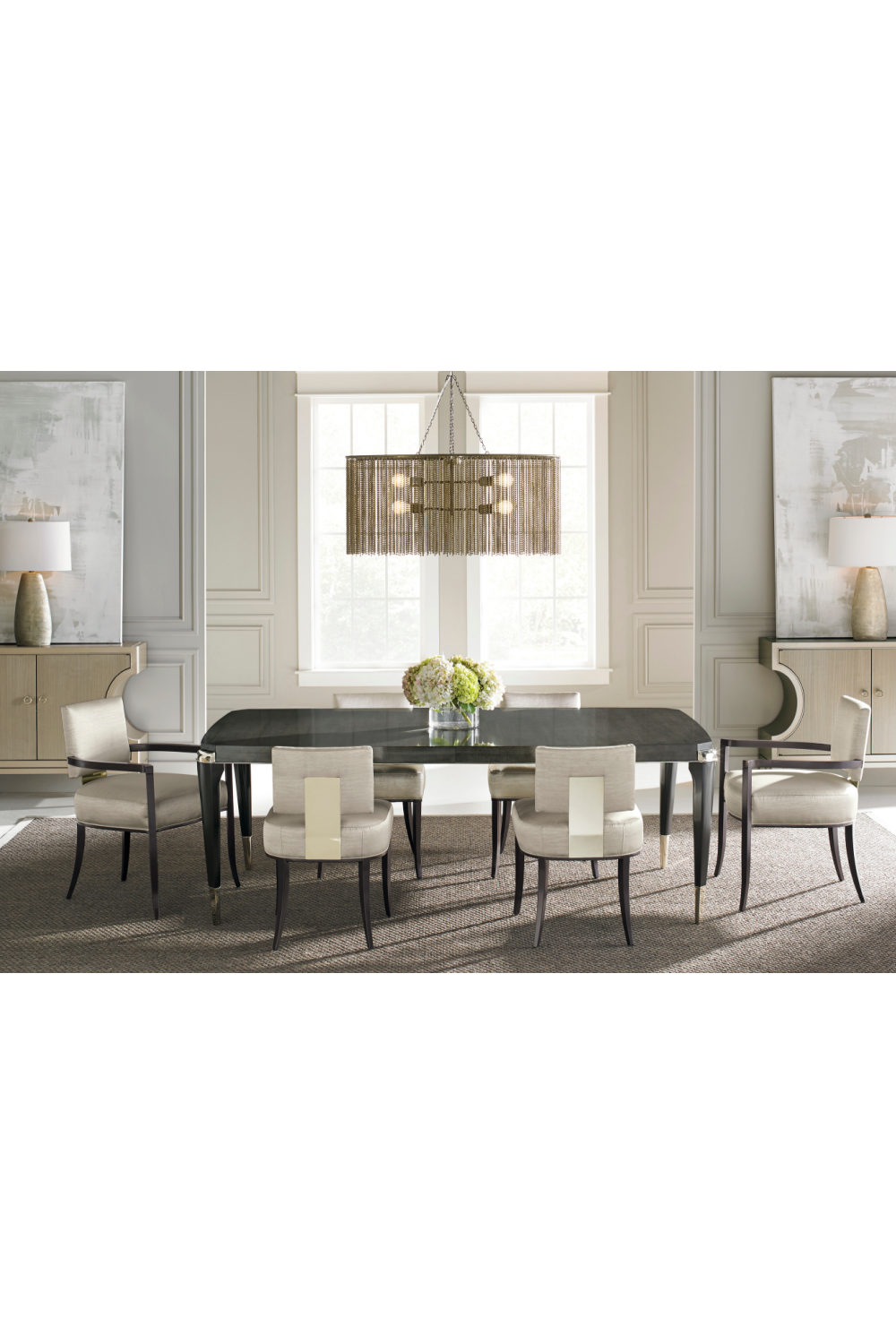 Neutral Sateen Dining Chair | Caracole Reserved Seating | Oroa.com