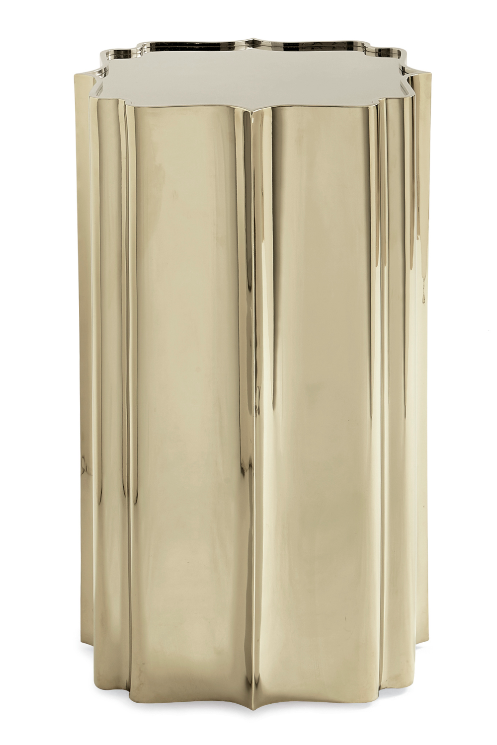 Scalloped Metallic Side Table | Caracole Good As Gold | Caracole.eu.com