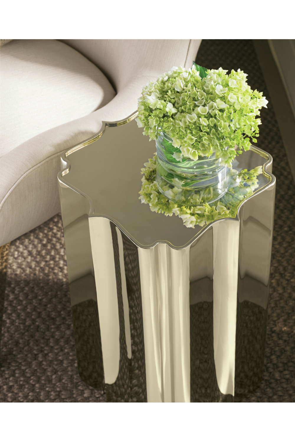 Scalloped Metallic Side Table | Caracole Good As Gold | Caracole.eu.com