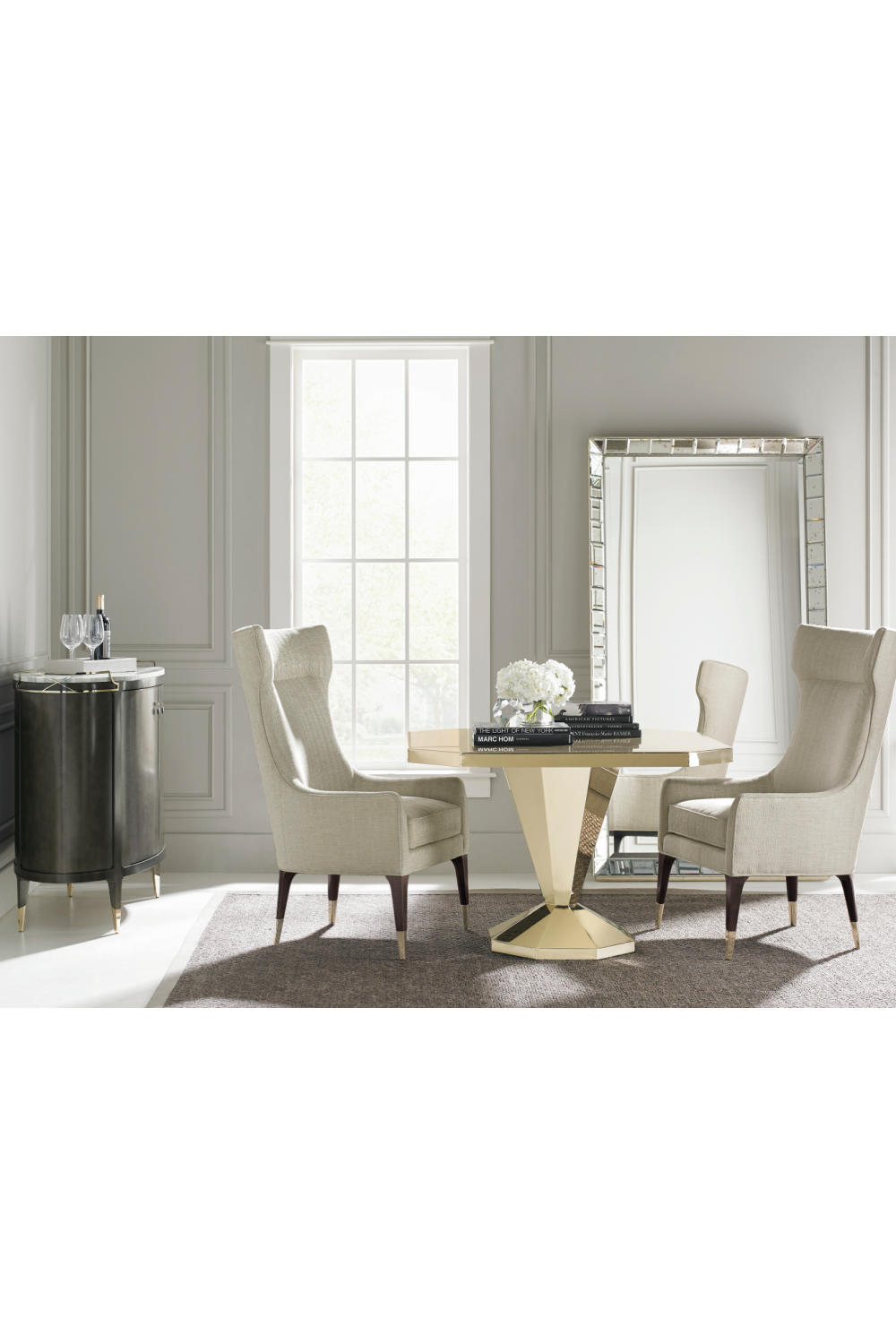 Oval Modern Bar Cabinet | Caracole Mix-ology | Caracole.eu.com