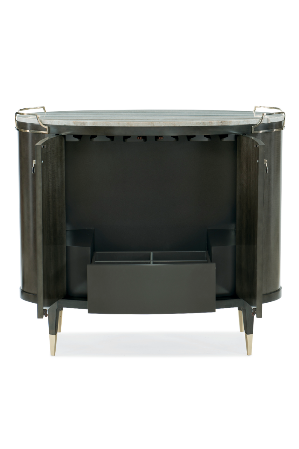 Oval Modern Bar Cabinet | Caracole Mix-ology | Caracole.eu.com