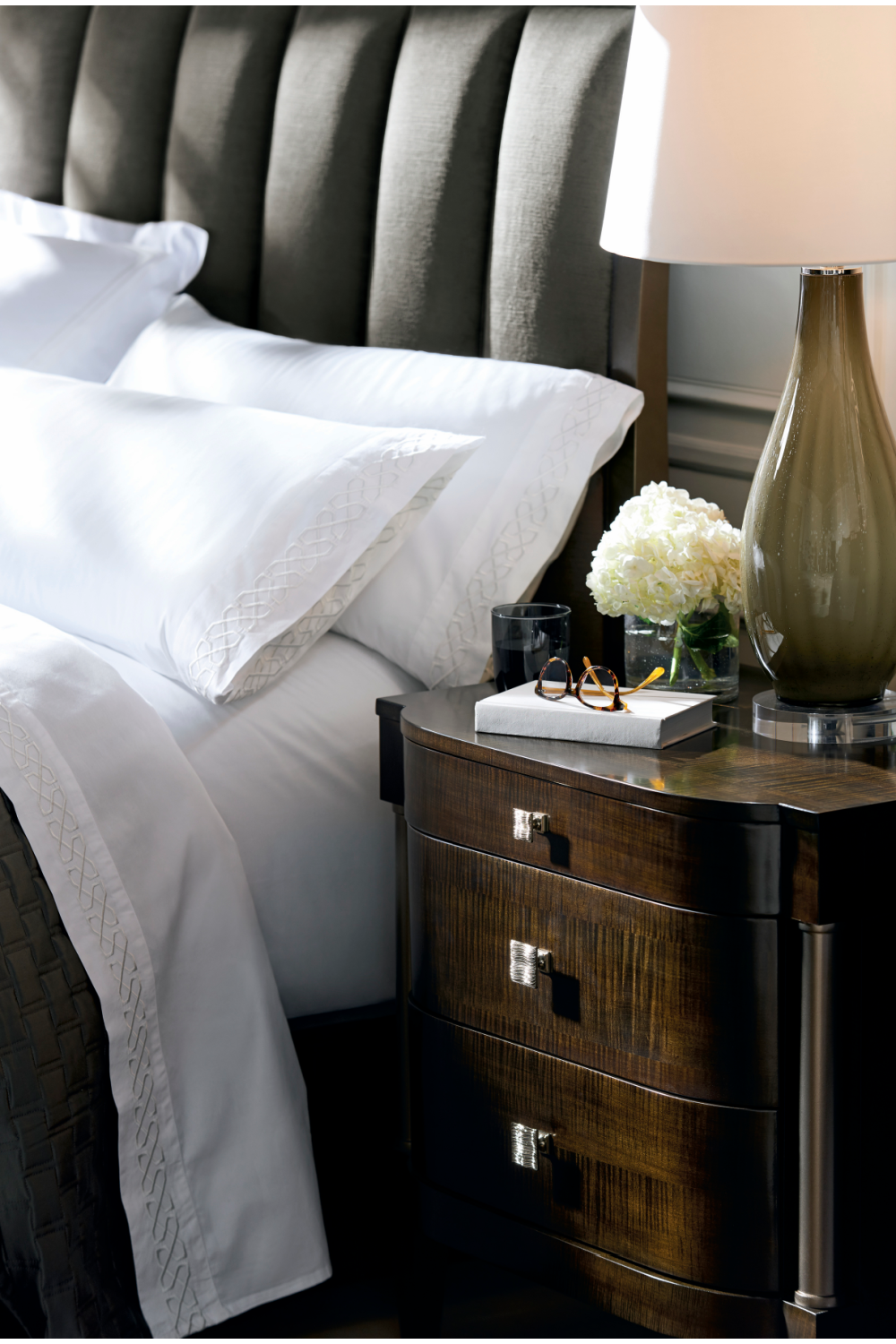 Dark Wooden Nightstand | Caracole Night Owl | Oroa.com