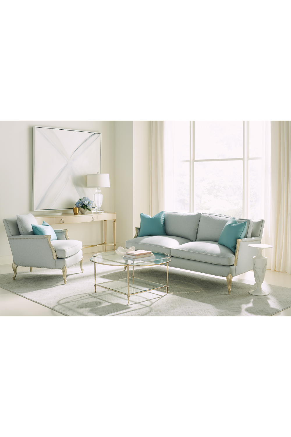 Gold Modern Console Table | Caracole Slim Chance | Caracole.eu.com