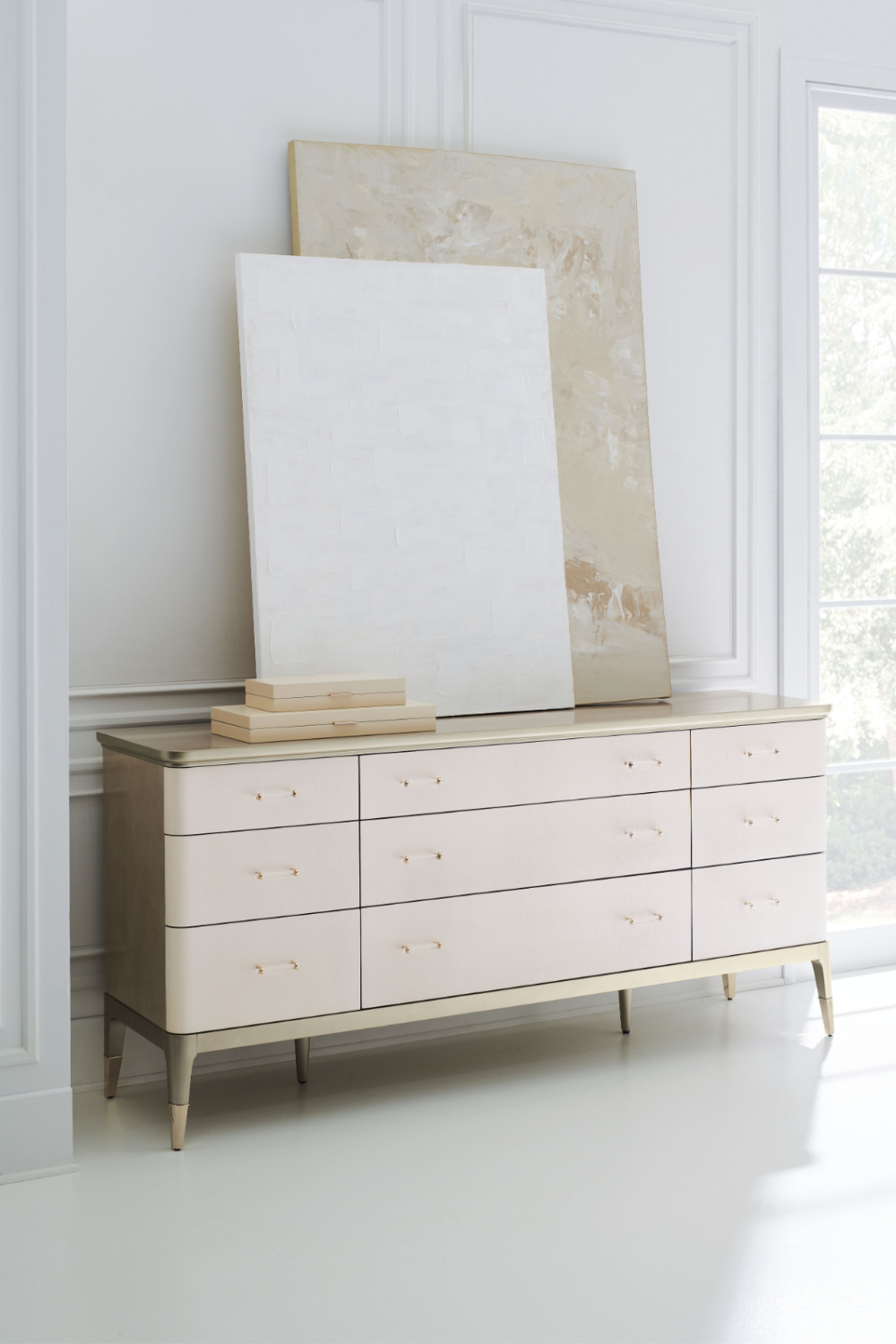 Cream Shagreen Dresser | Caracole Dreamy | Caracole.eu.com