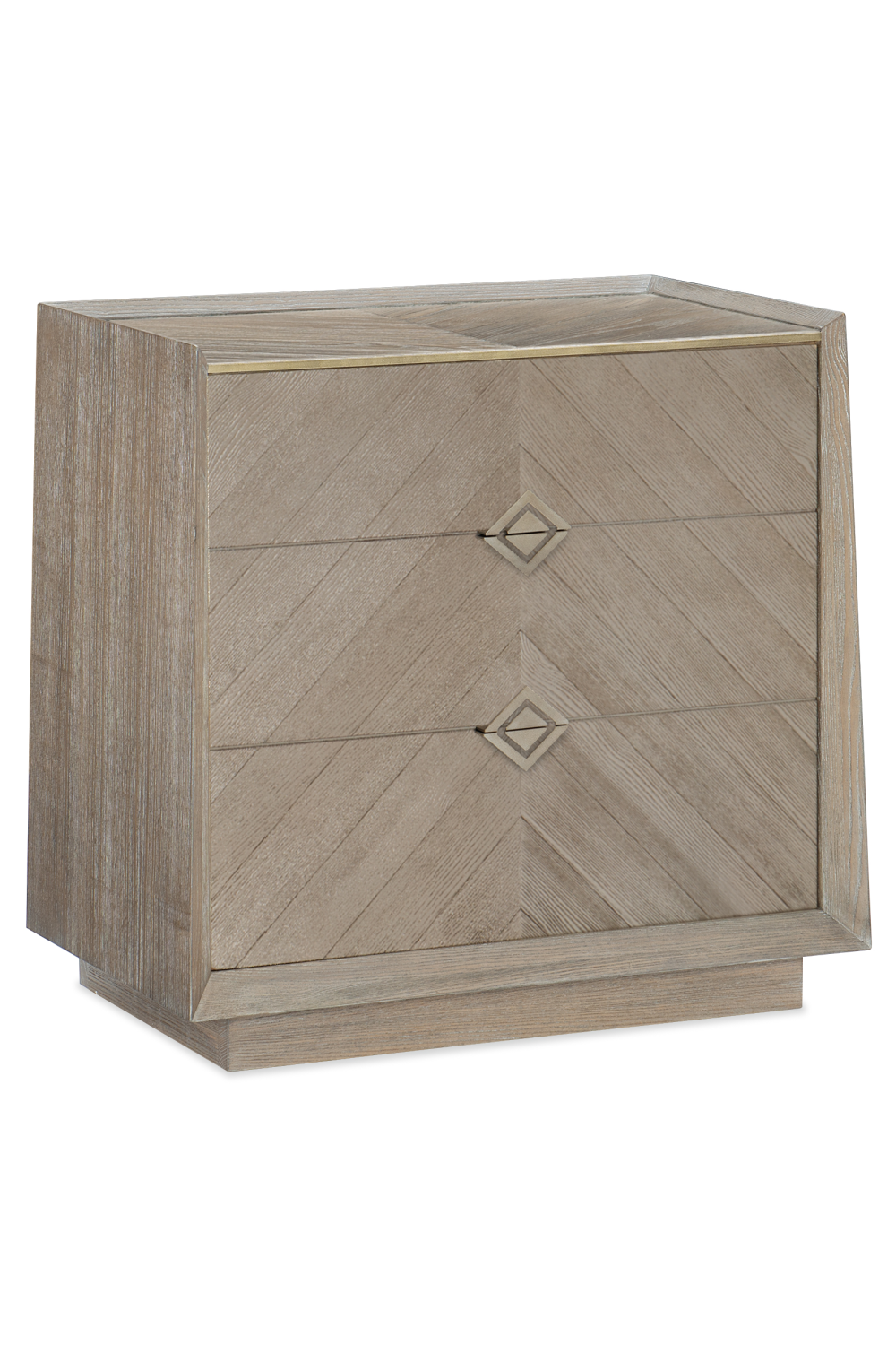 Chevron Patterned Nightstand | Caracole Crossed Purposes | Caracole.eu.com