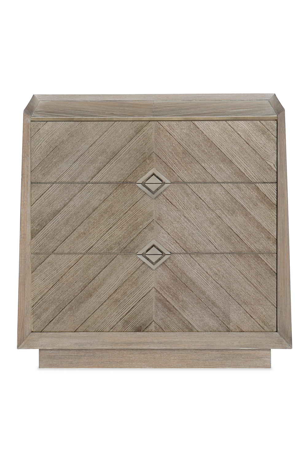 Chevron Patterned Nightstand | Caracole Crossed Purposes | Caracole.eu.com