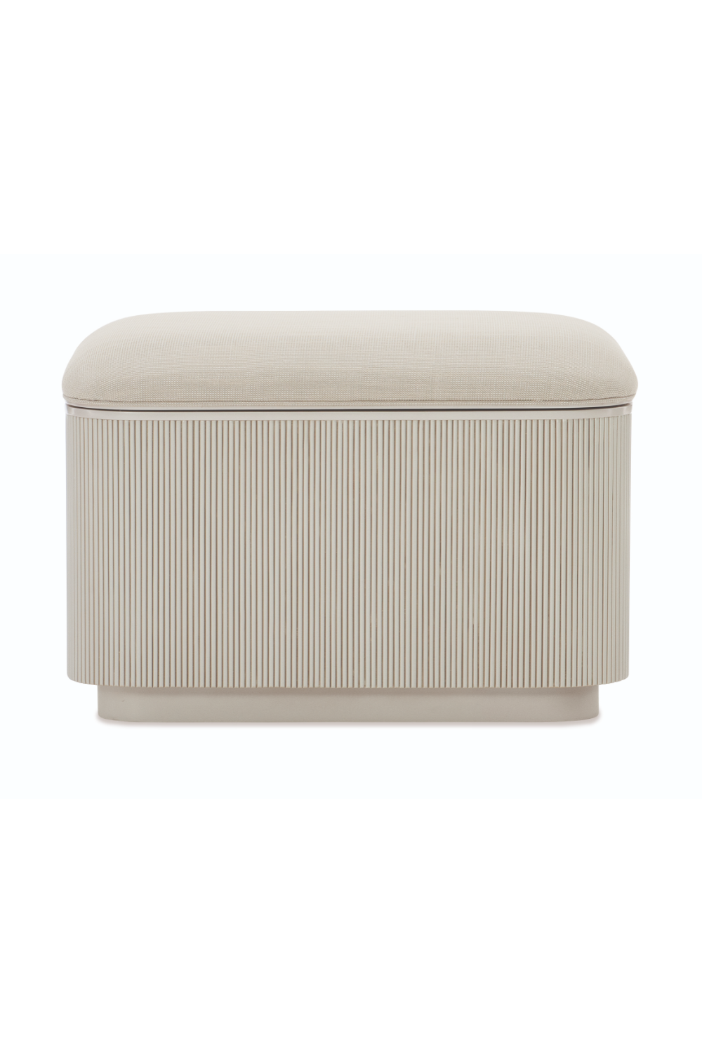 Beige Fluted Storage Ottoman | Caracole For The Love Of | Caracole.eu.com