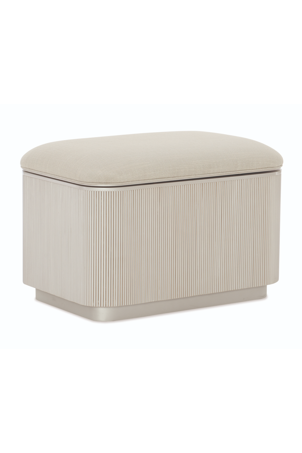 Beige Fluted Storage Ottoman | Caracole For The Love Of | Caracole.eu.com