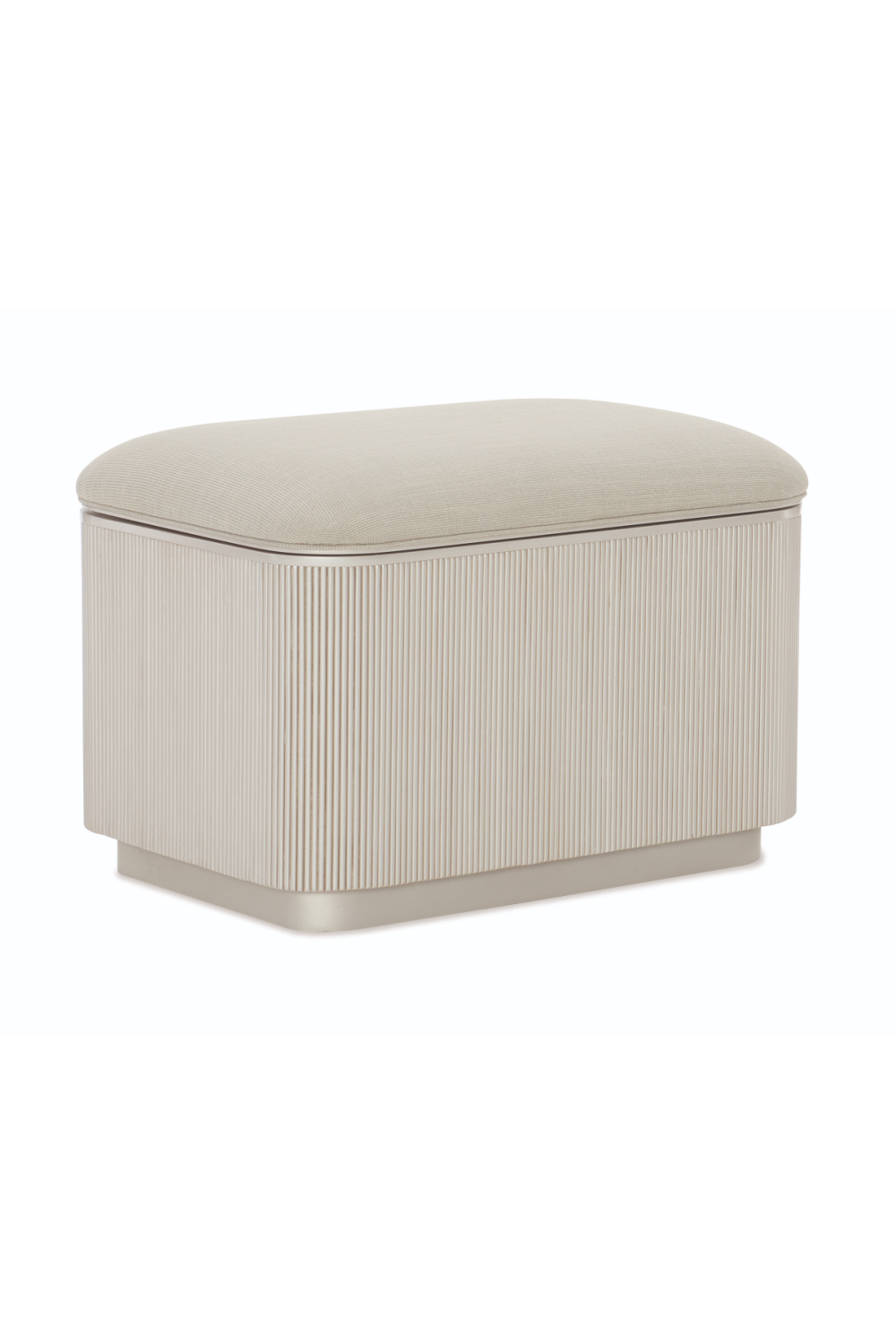 Beige Fluted Storage Ottoman | Caracole For The Love Of | Caracole.eu.com