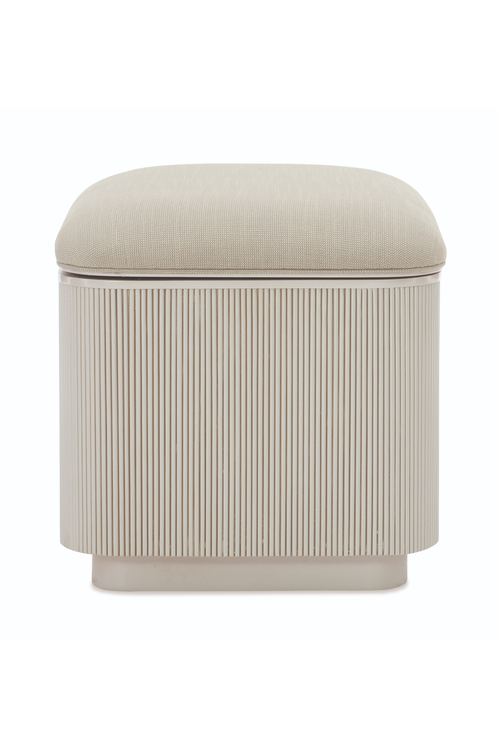 Beige Fluted Storage Ottoman | Caracole For The Love Of | Caracole.eu.com
