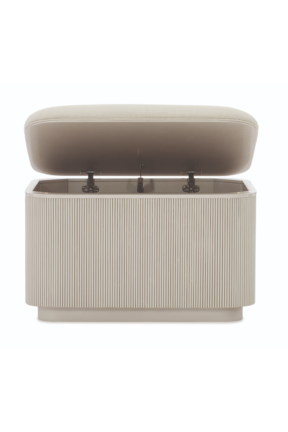 Beige Fluted Storage Ottoman | Caracole For The Love Of | Caracole.eu.com