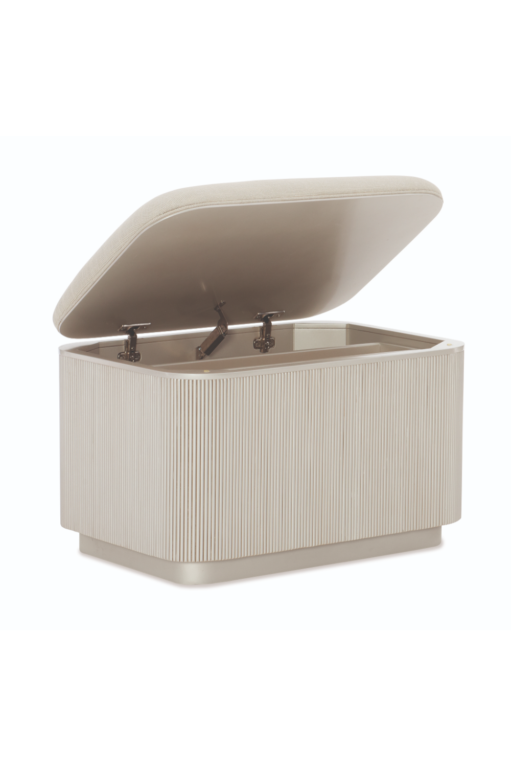 Beige Fluted Storage Ottoman | Caracole For The Love Of | Caracole.eu.com