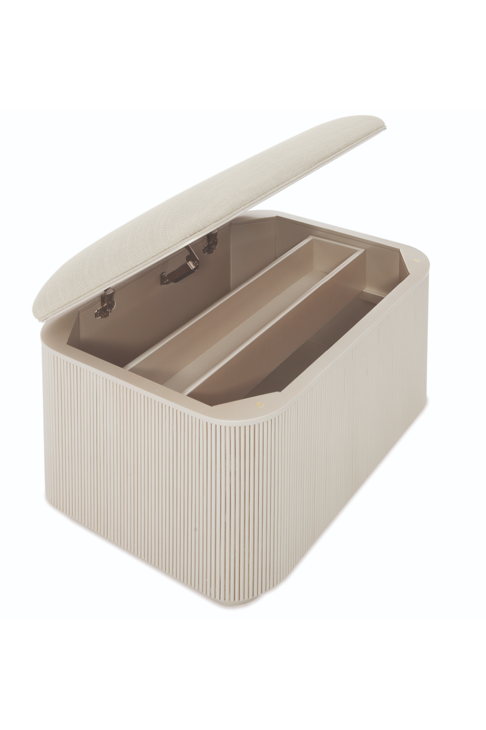 Beige Fluted Storage Ottoman | Caracole For The Love Of | Caracole.eu.com