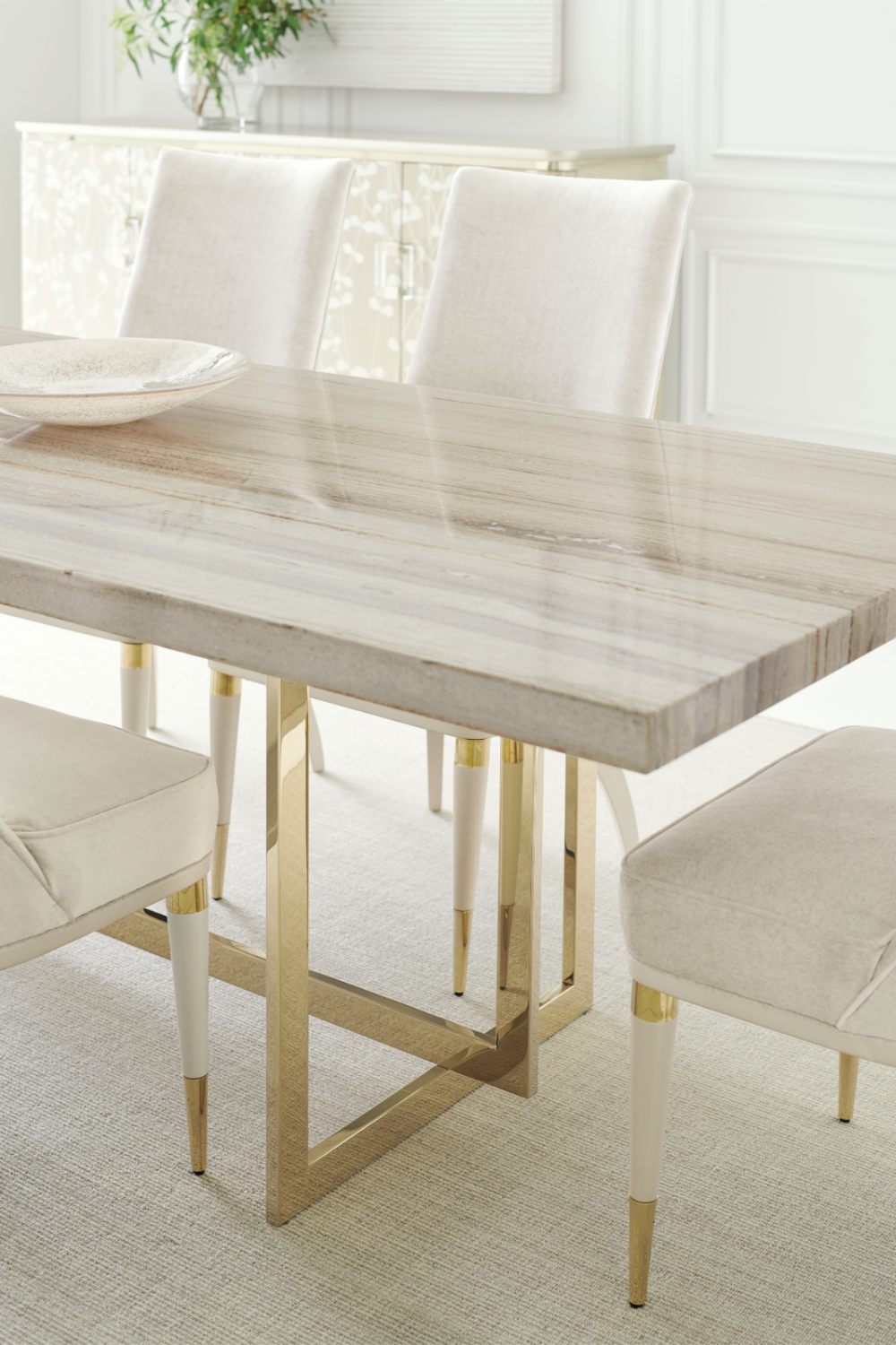 Beige Marble Dining Table | Caracole Wish You Were Here | Caracole.eu.com