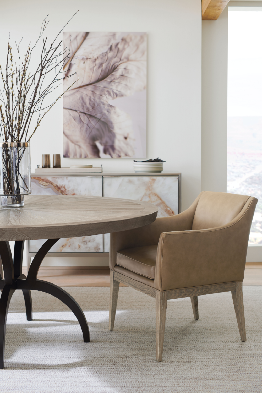 Brown Leather Dining Armchair | Caracole Free And Easy | Caracole.eu.com