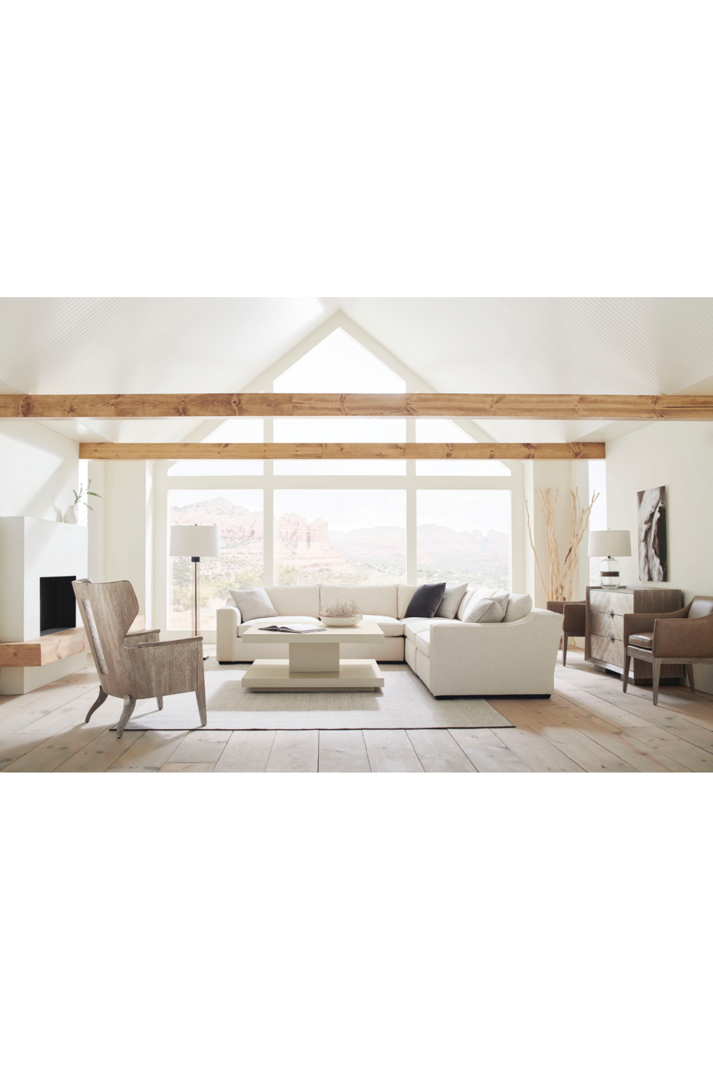 Beige Geometrical Coffee Table | Caracole Cool And Classic | Caracole.eu.com