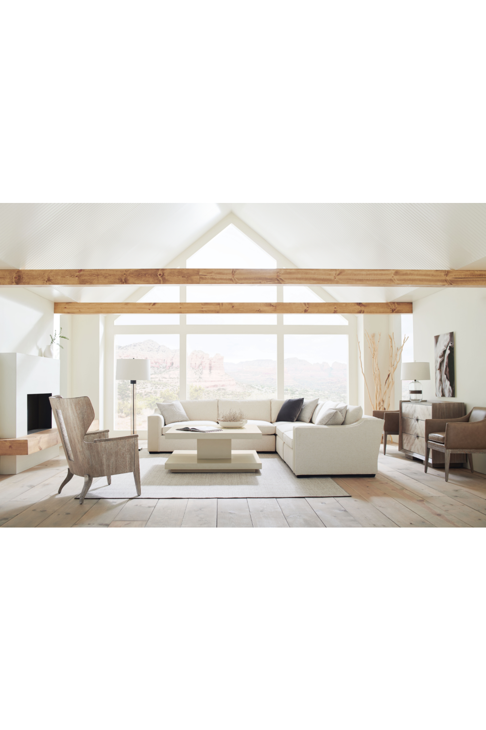 Beige Geometrical Coffee Table | Caracole Cool And Classic | Caracole.eu.com