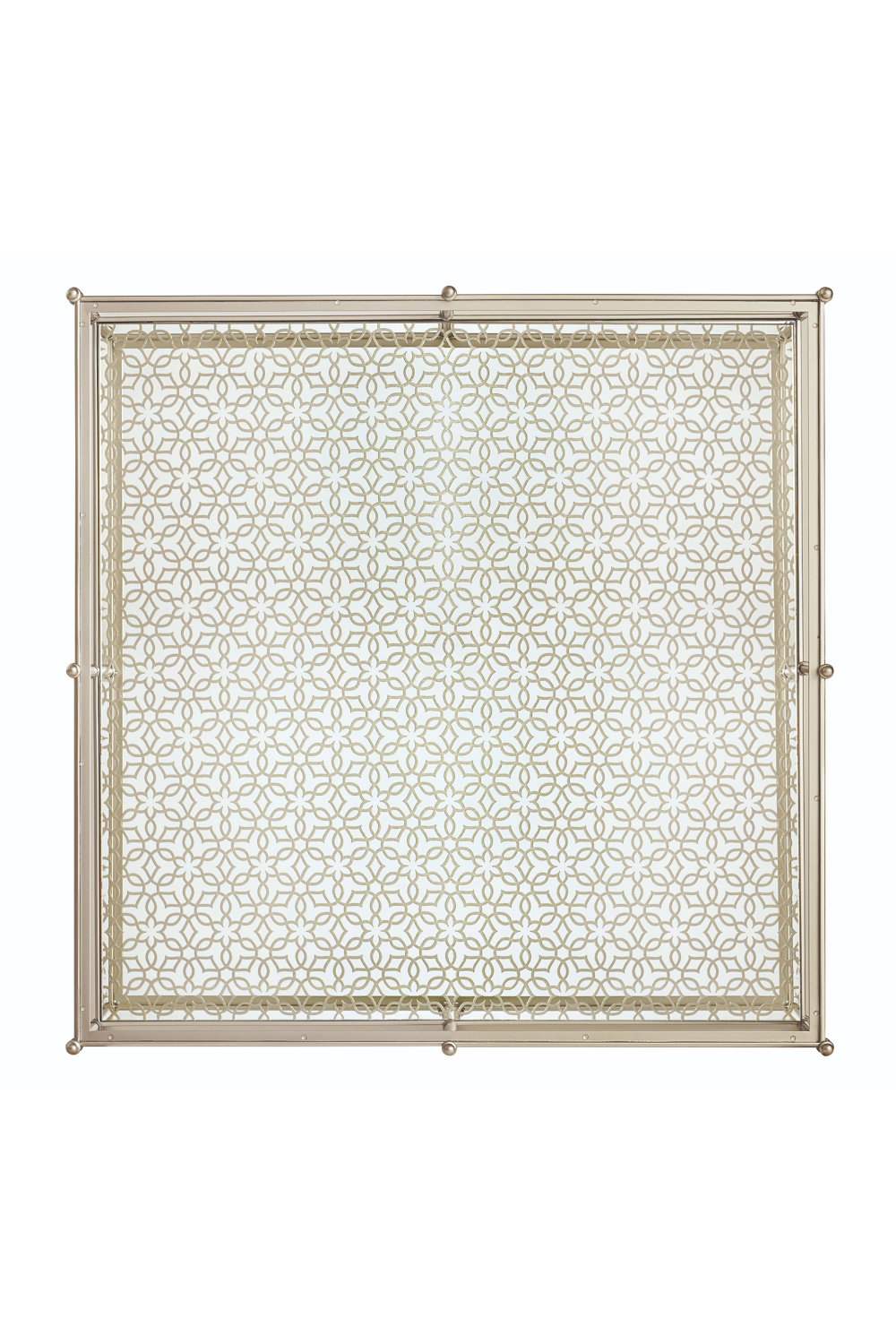 Metal Framed Glass Cocktail Table | Caracole Perfectly Square | Caracole.eu.com