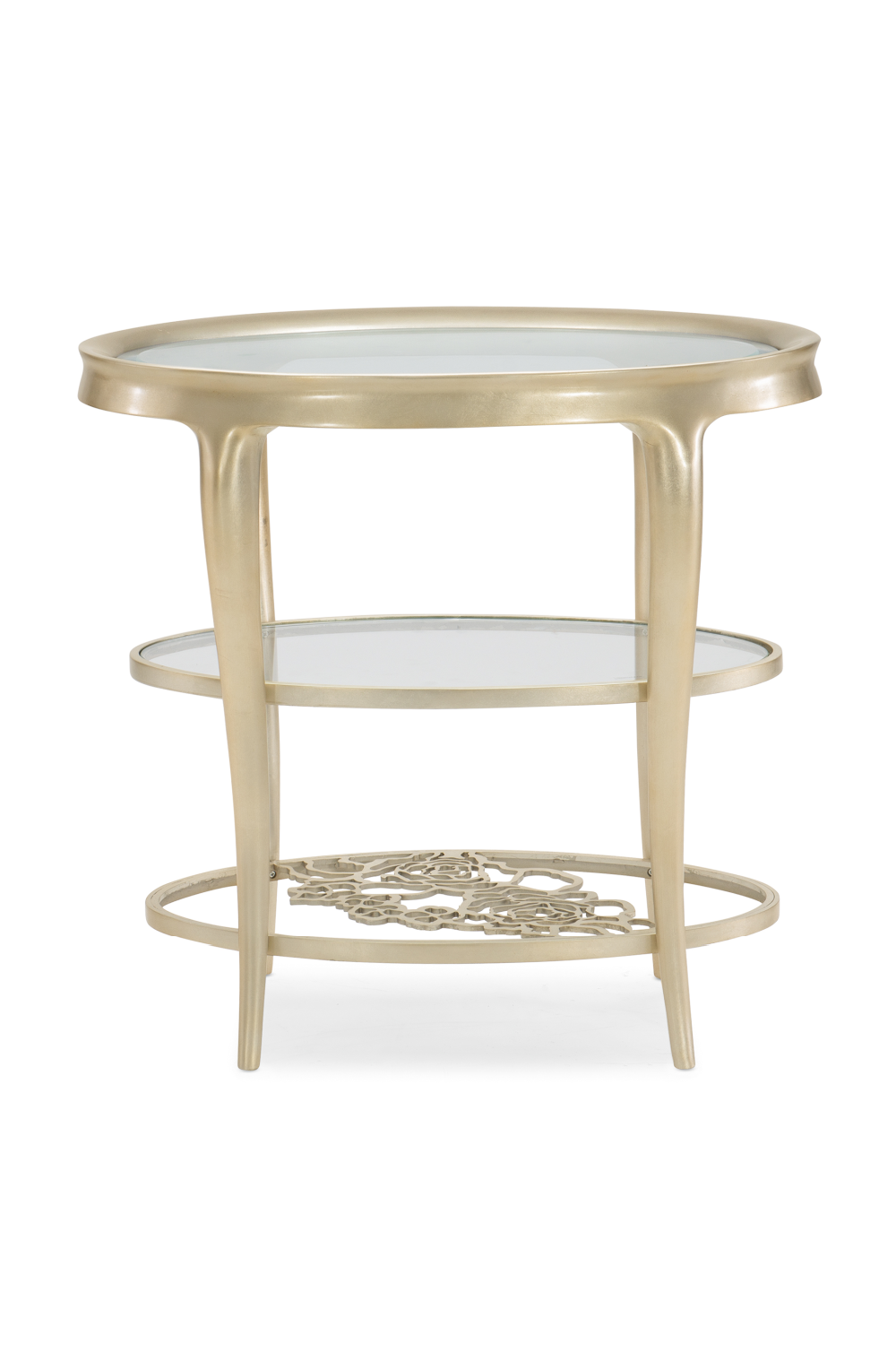 Oval Glass Top Side Table | Caracole Wild Flower | Caracole.eu.com