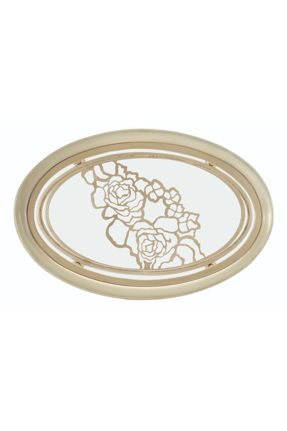 Oval Glass Top Side Table | Caracole Wild Flower | Caracole.eu.com