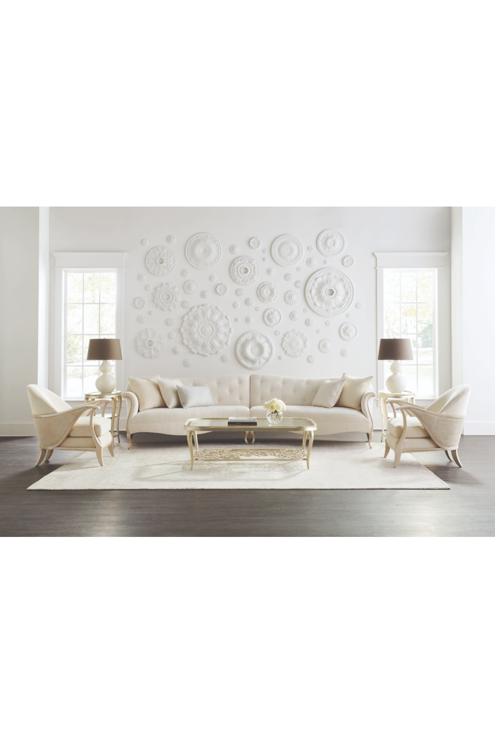 Oval Glass Top Side Table | Caracole Wild Flower | Caracole.eu.com