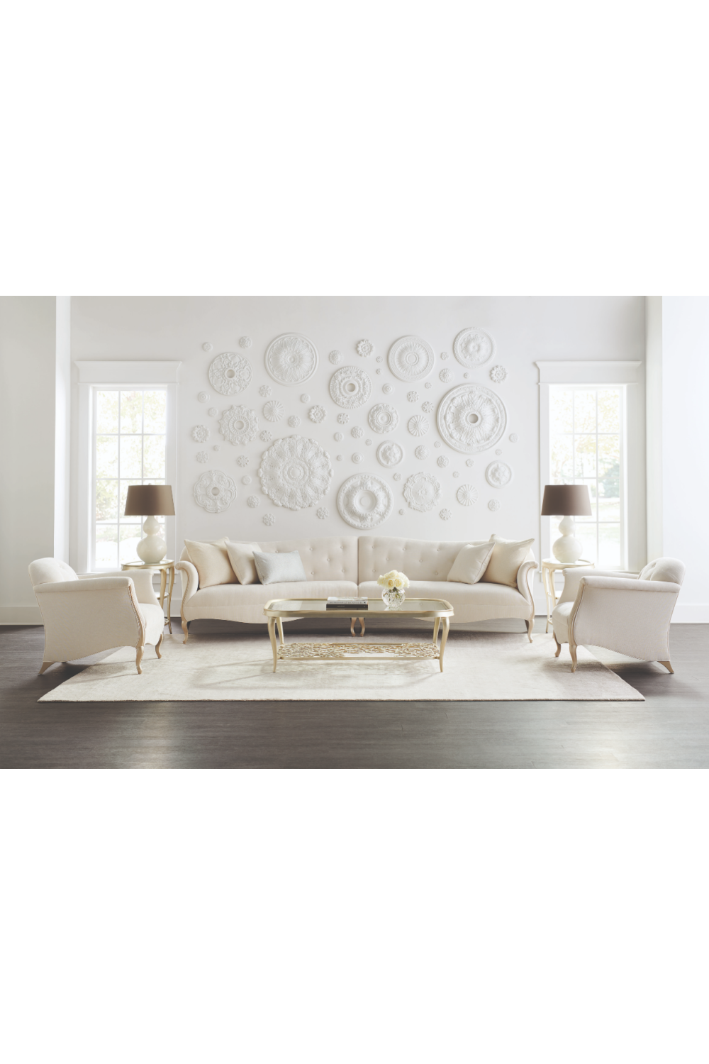 Oval Glass Top Side Table | Caracole Wild Flower | Caracole.eu.com