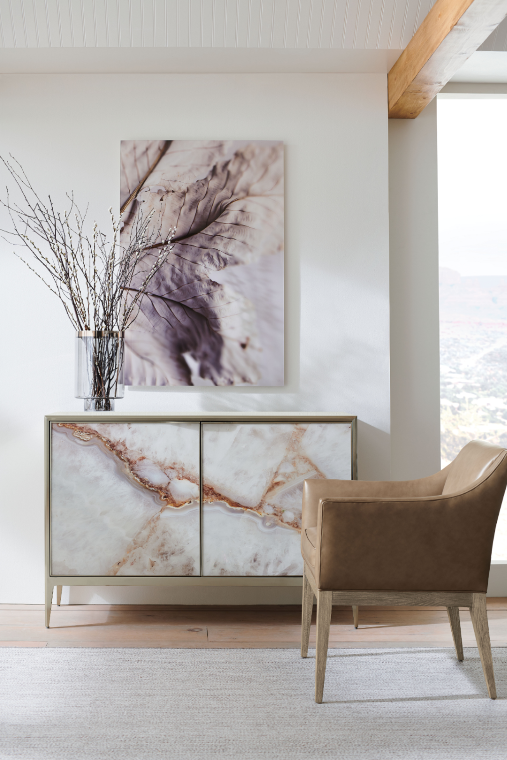 Patterned White Agate Cabinet | Caracole Rock Steady | Caracole.eu.com