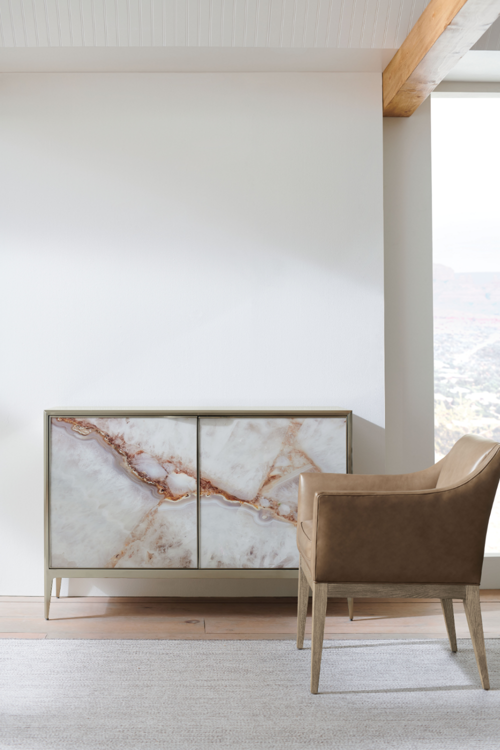 Patterned White Agate Cabinet | Caracole Rock Steady | Caracole.eu.com