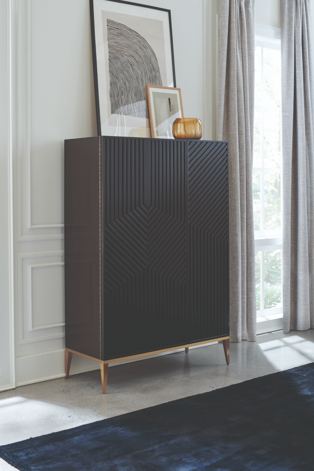 Dark Brown Graphic Cabinet | Caracole Out of Line | Caracole.eu.com