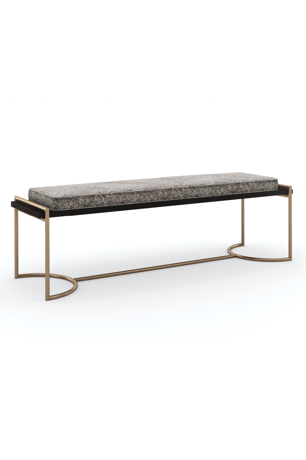 Gray Velvet Bench | Caracole Slim Line | Caracole.eu.com