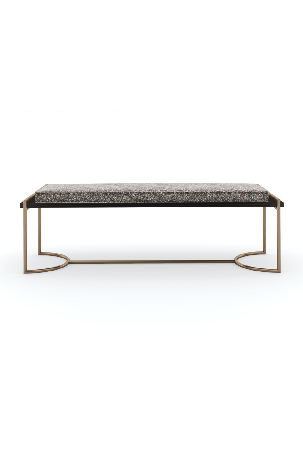 Gray Velvet Bench | Caracole Slim Line | Caracole.eu.com