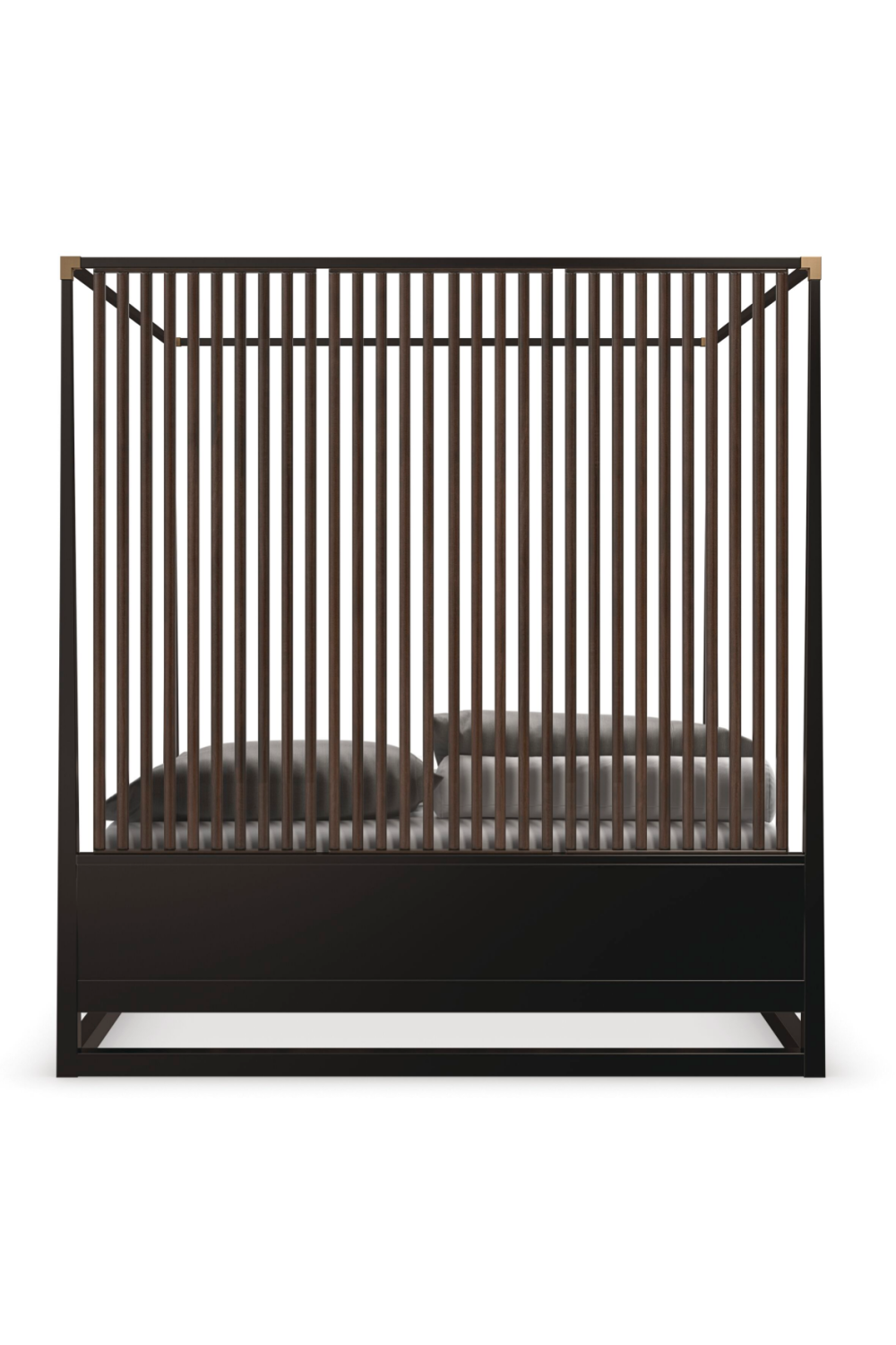 Brown Wooden Canopy Bed | Caracole Pinstripe | Caracole.eu.com