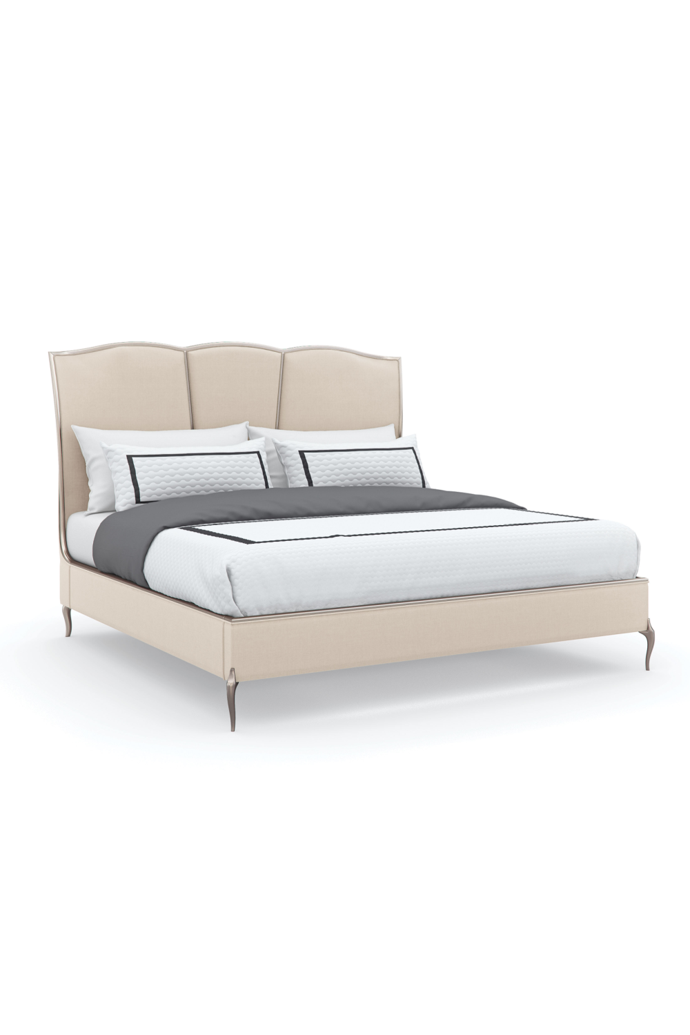 Silver Framed Modern Bed | Caracole Un-Deux-Trois | Caracole.eu.com