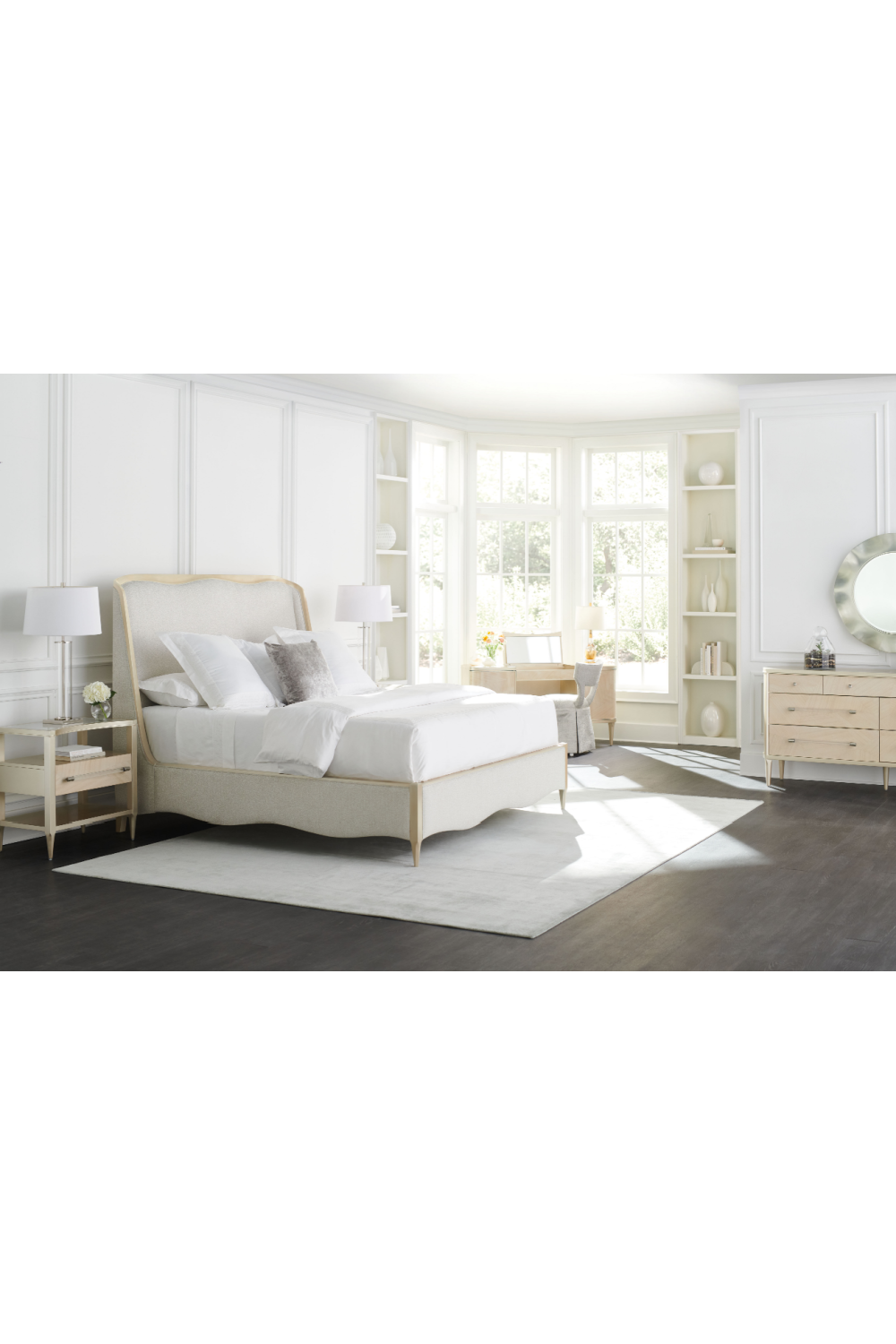 White Modern California King Bed | Caracole Deep Sleep | Caracole.eu.com